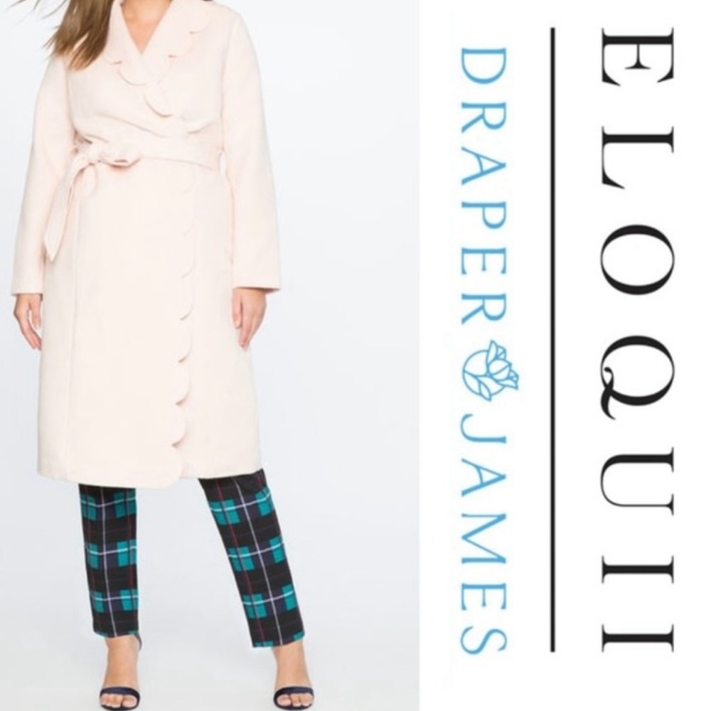 EUC Eloquii x Draper James Scalloped Trench Coat